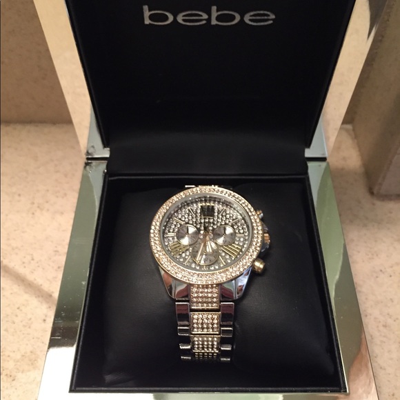 (GIFTED) ๐ Bebe ๐ diamond ๐ cz encrusted watch - Picture 2 of 4